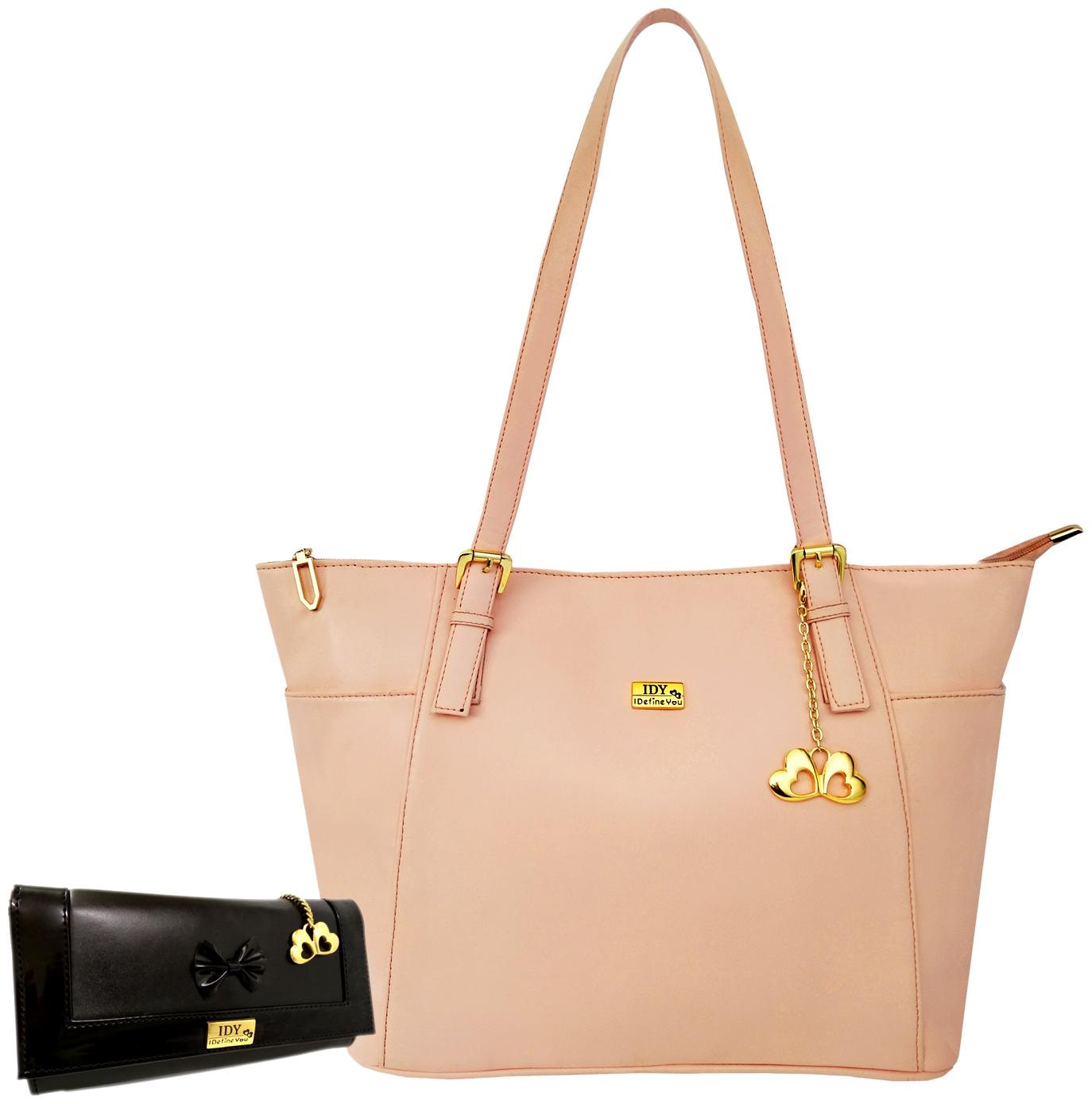 

I DEFINE YOU Pink PU Handheld Bag