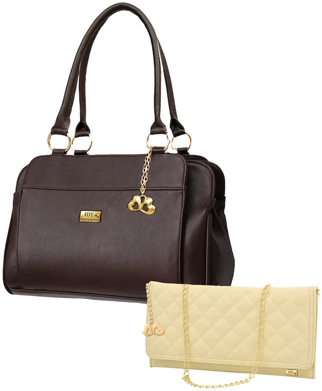 I DEFINE YOU Small Solid Handheld Bag Brown