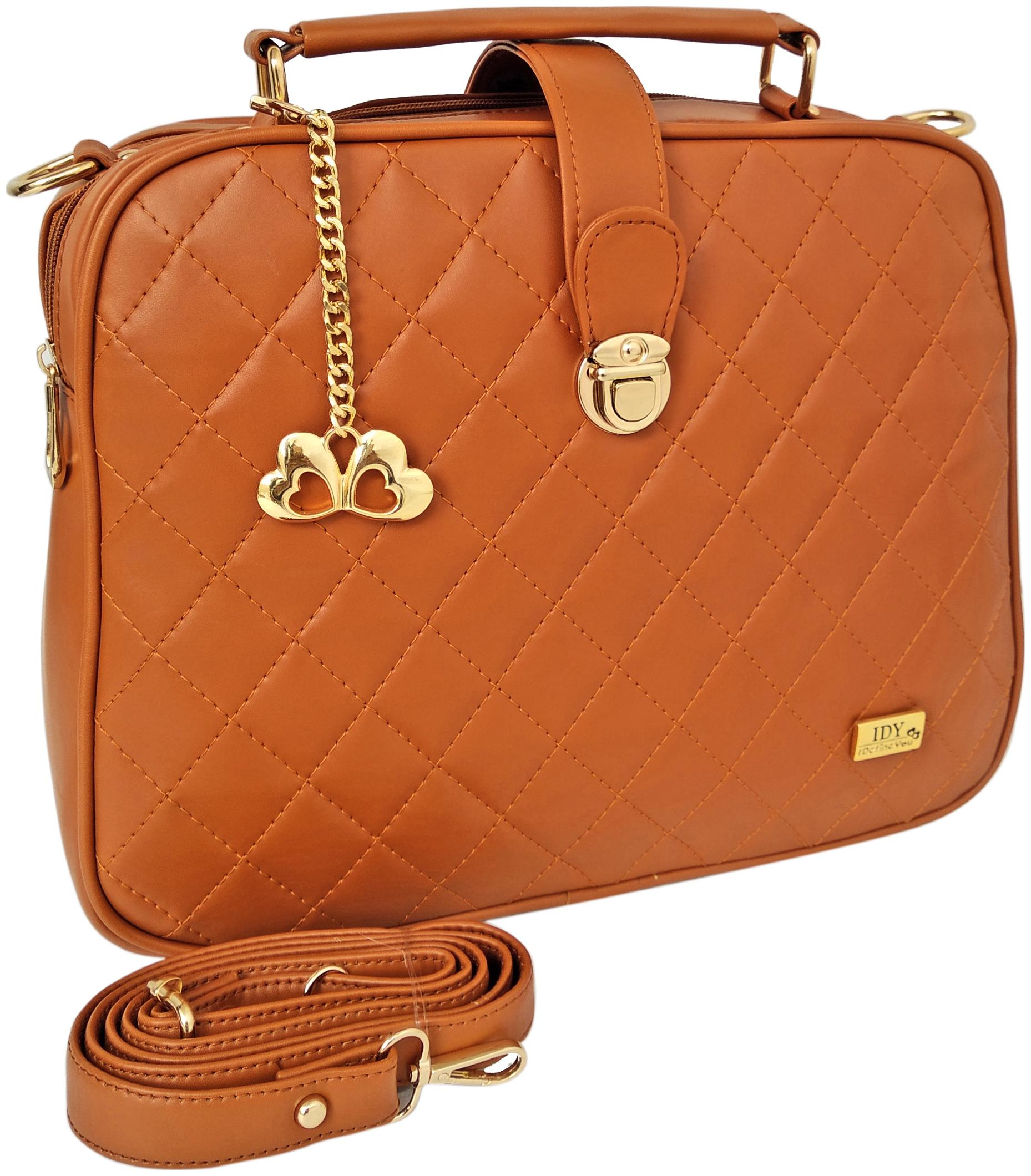 

I DEFINE YOU Tan PU Handheld Bag
