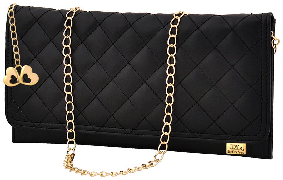 

I DEFINE YOU Black PU Solid Sling Bag