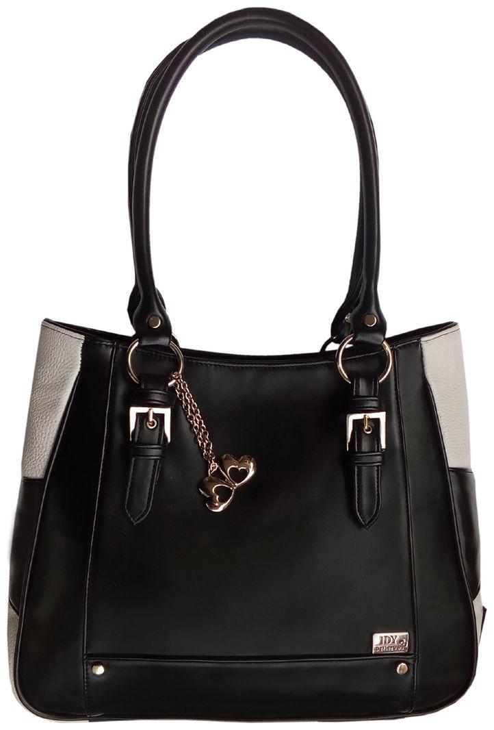 

I DEFINE YOU Black Faux Leather Handheld Bag