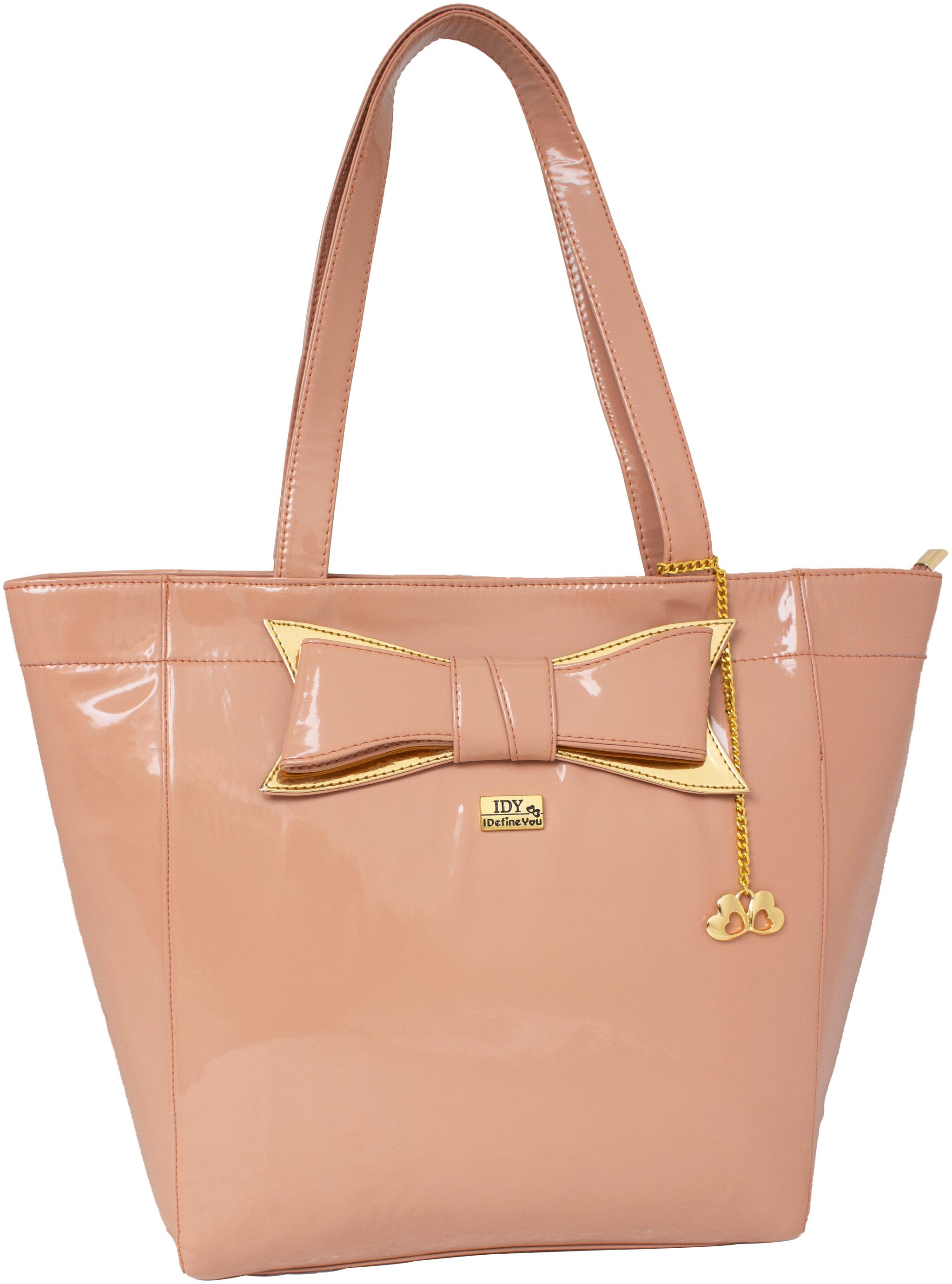 

I DEFINE YOU Pink PU Shoulder Bag
