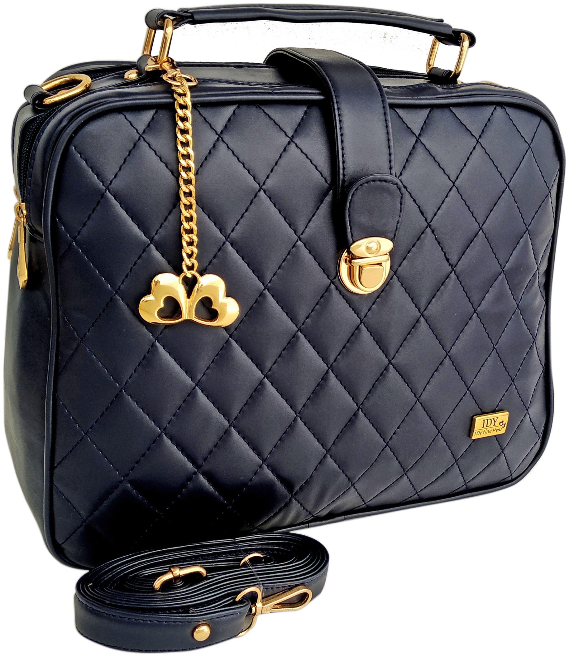 

I DEFINE YOU Blue PU Handheld Bag