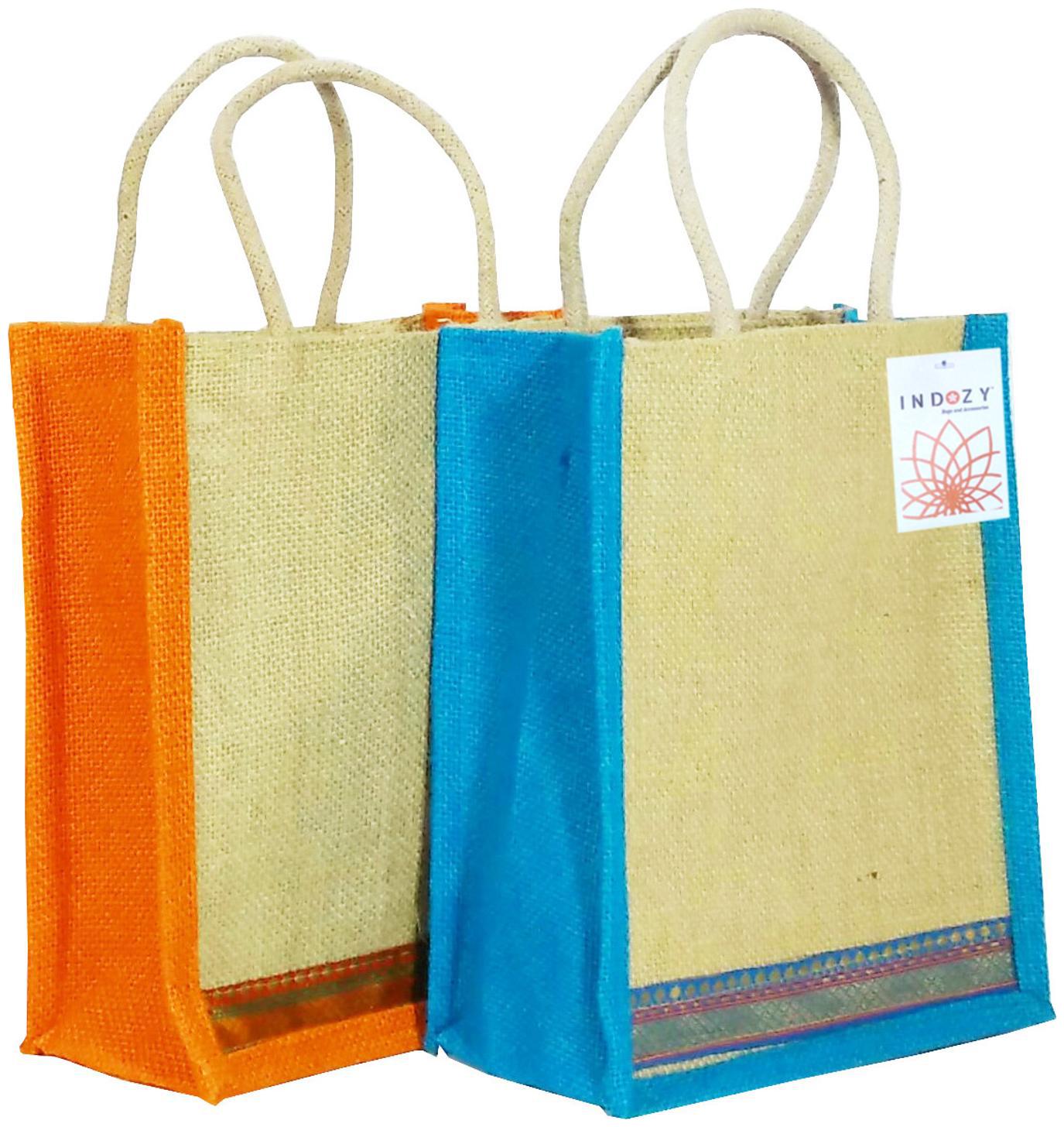 

INDOZY Women Floral Jute - Tote Bag Beige