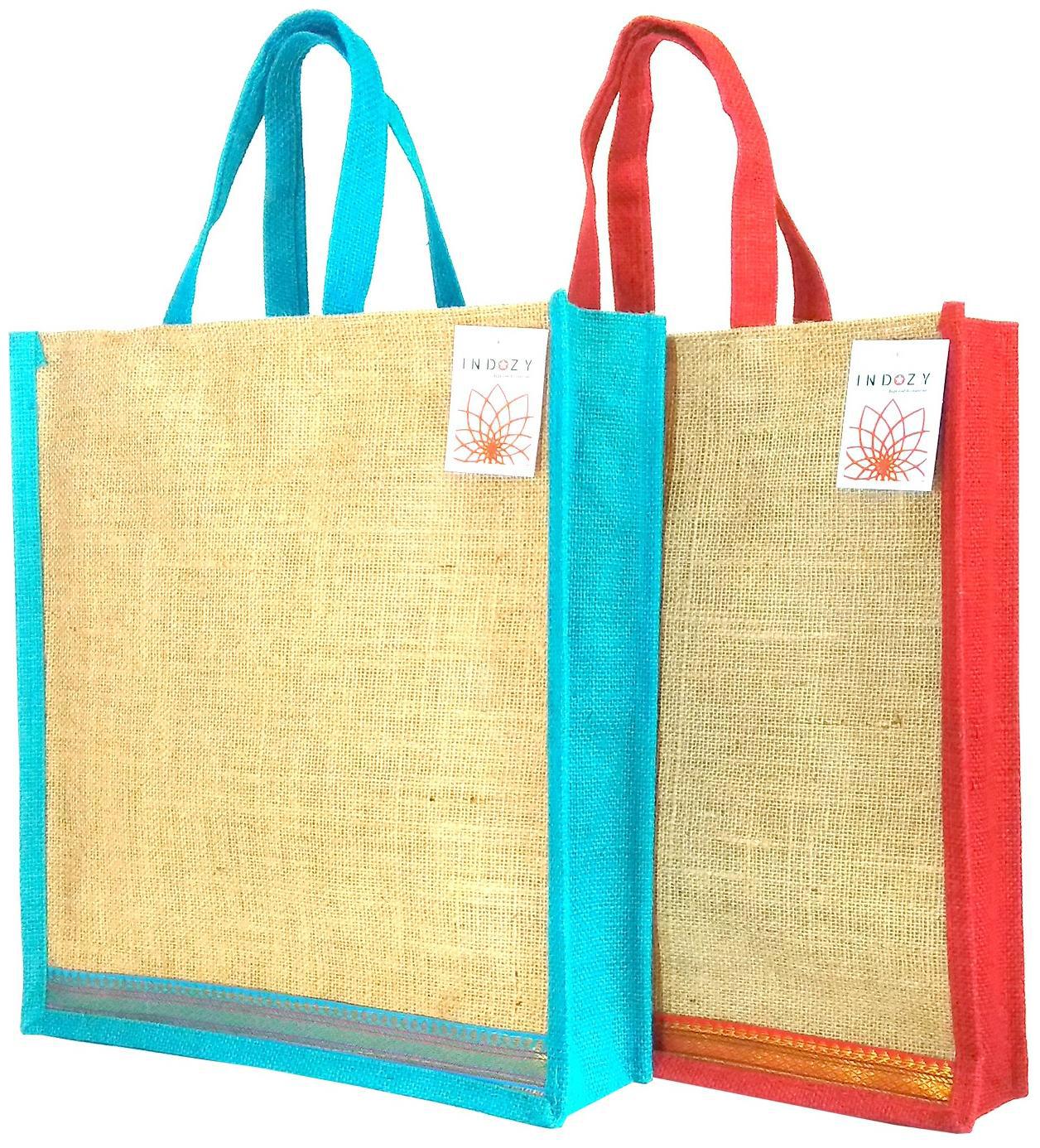 

INDOZY Women Floral Jute - Tote Bag Multi