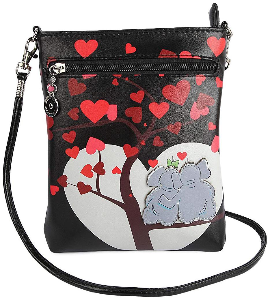 

Instabuyz Black PU Printed Sling Bag