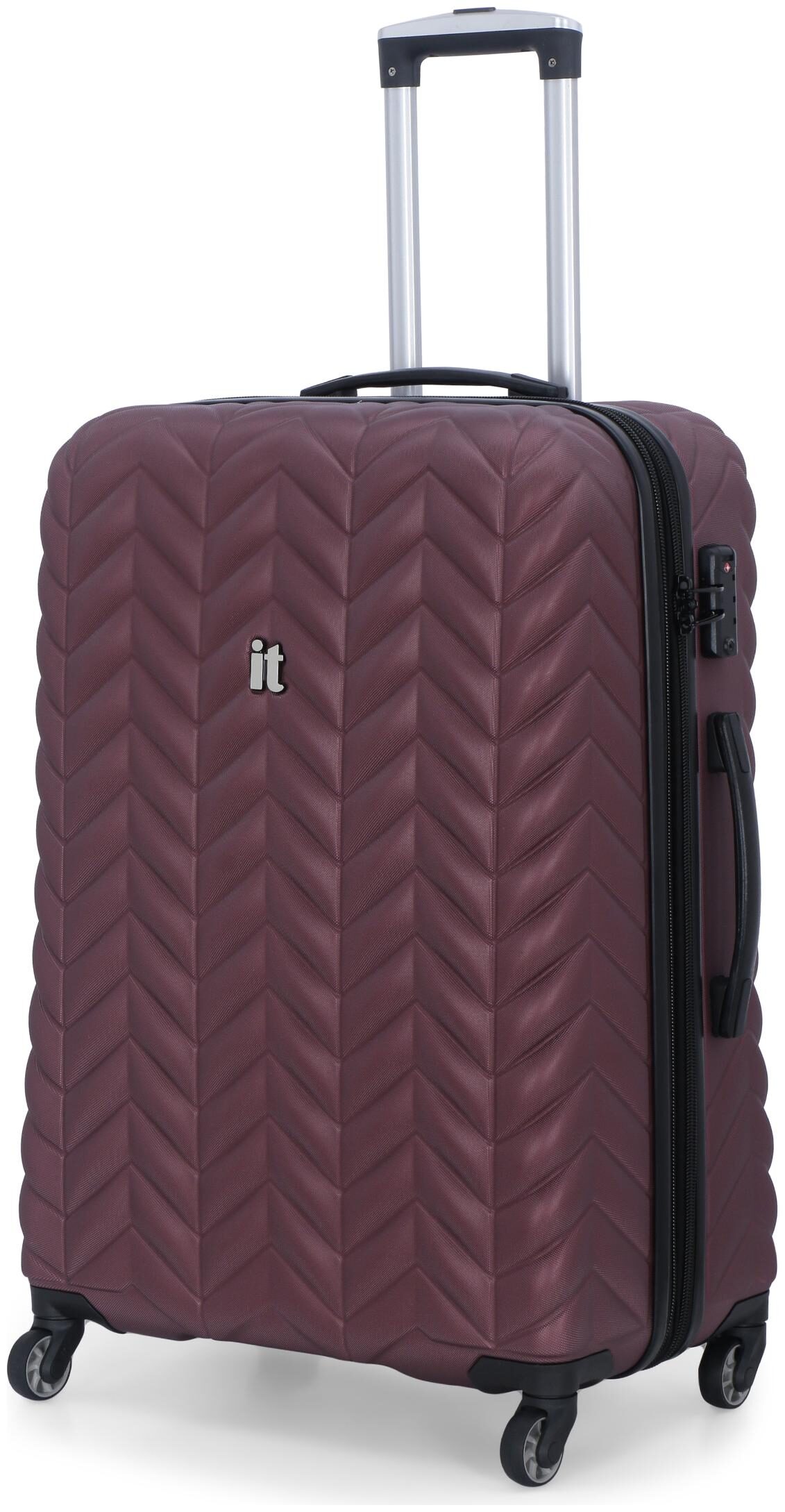 

IT Luggage Ascending Medium Size Hard Luggage Bag ( Brown 4 Wheels )