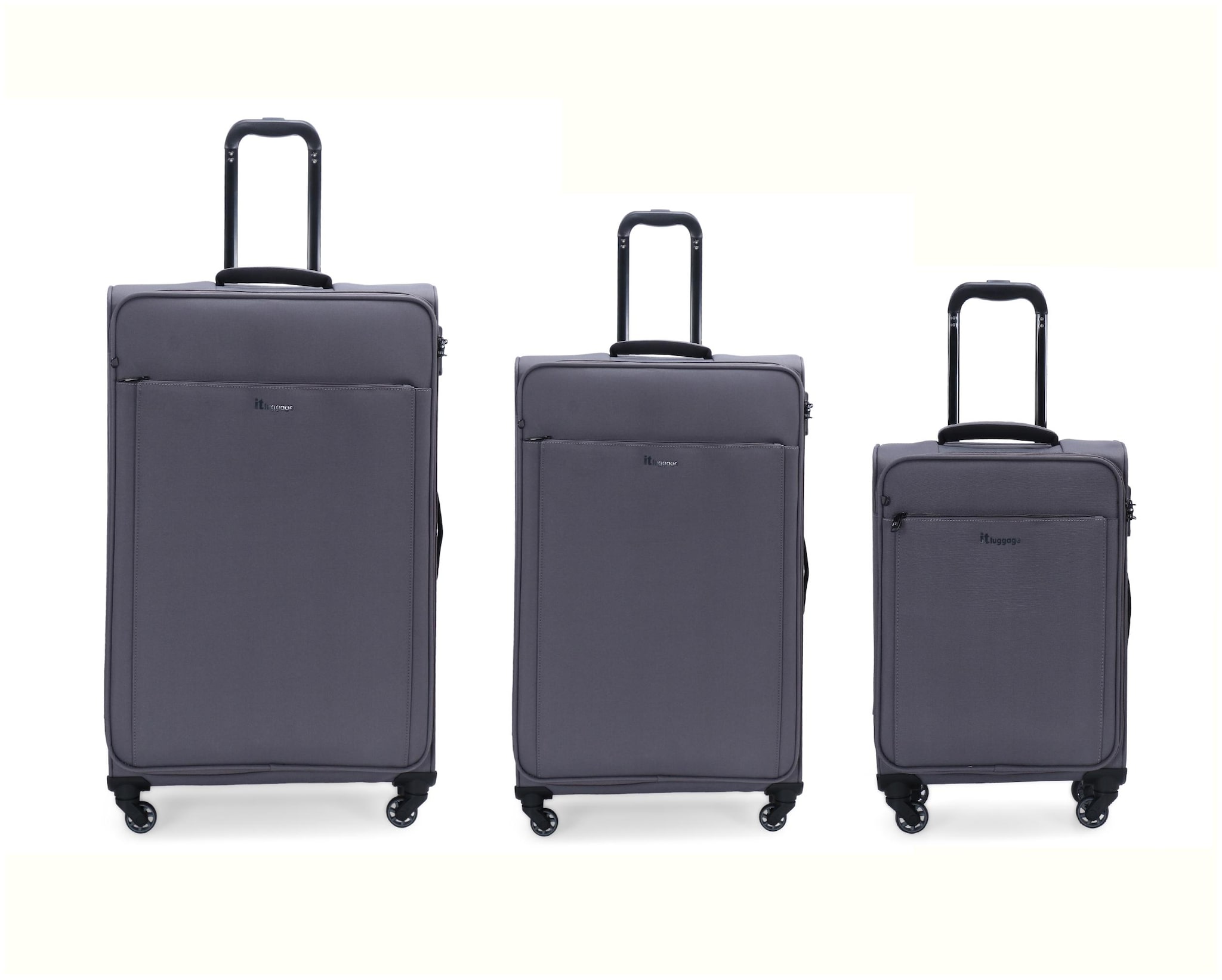 

IT Luggage Accentuate Cabin Medium Size Soft Luggage Bag ( Grey 8 Wheels )
