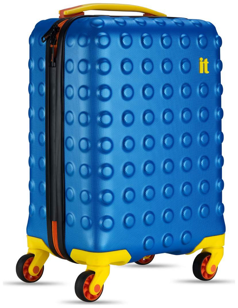 

IT Luggage Cabin Size Hard Luggage Bag ( Blue 4 Wheels )