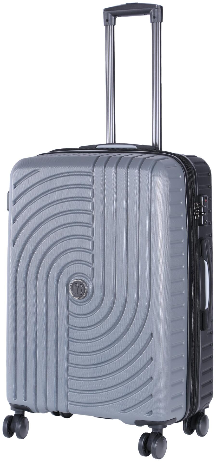 

IT Luggage Medium Size Hard Luggage Bag ( Black 4 Wheels )