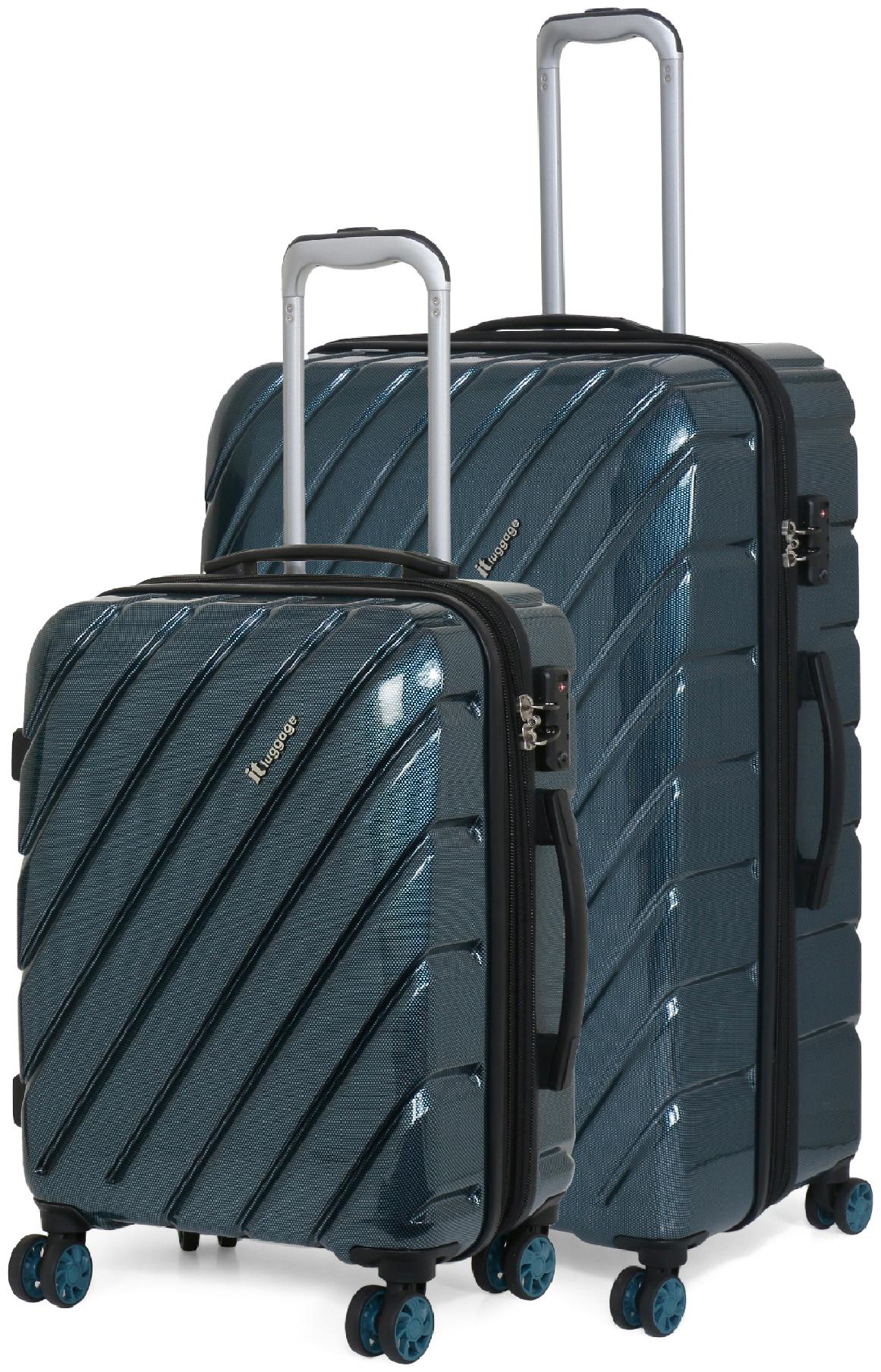 

IT Luggage Cabin Large Size Hard Luggage Bag ( Blue 8 Wheels )