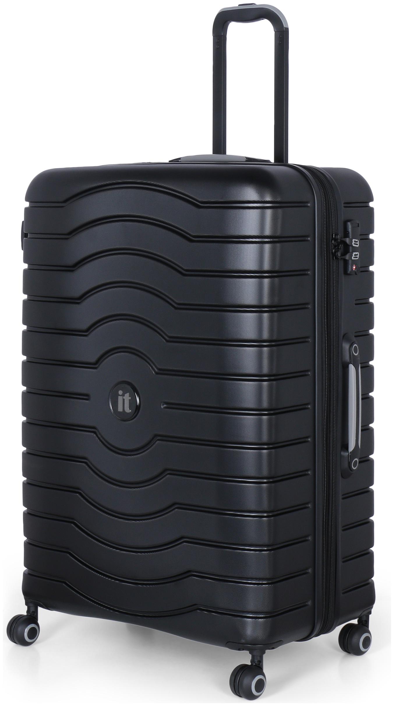 

IT Luggage Intervolve Large Size Hard Luggage Bag ( Black 8 Wheels )