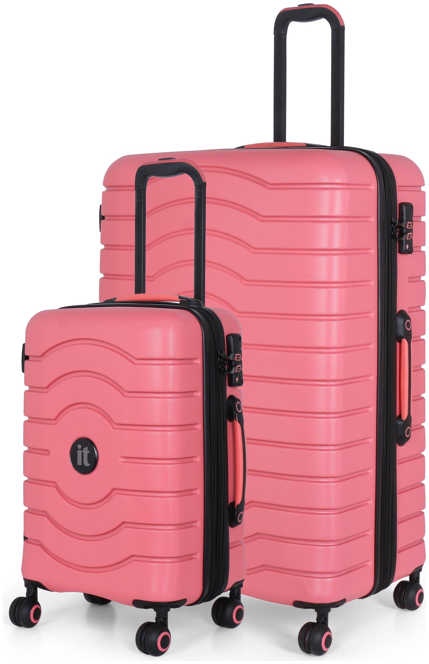 

IT Luggage Intervolve Cabin Large Size Hard Luggage Bag ( Pink 8 Wheels )