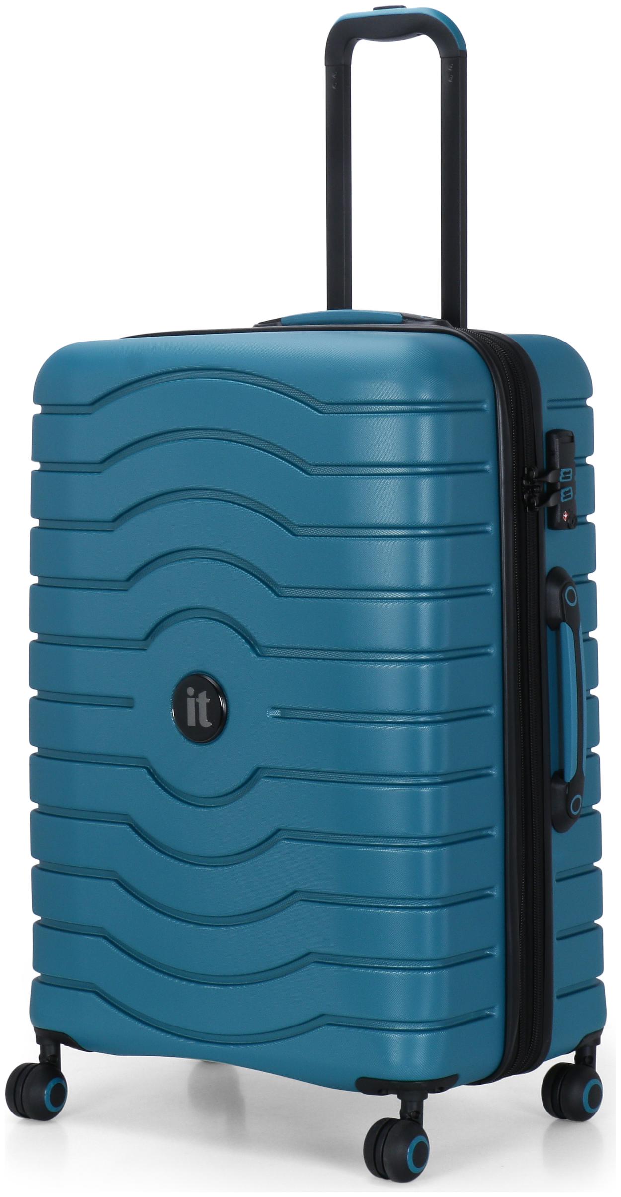 

IT Luggage Intervolve Medium Size Hard Luggage Bag ( Blue 8 Wheels )