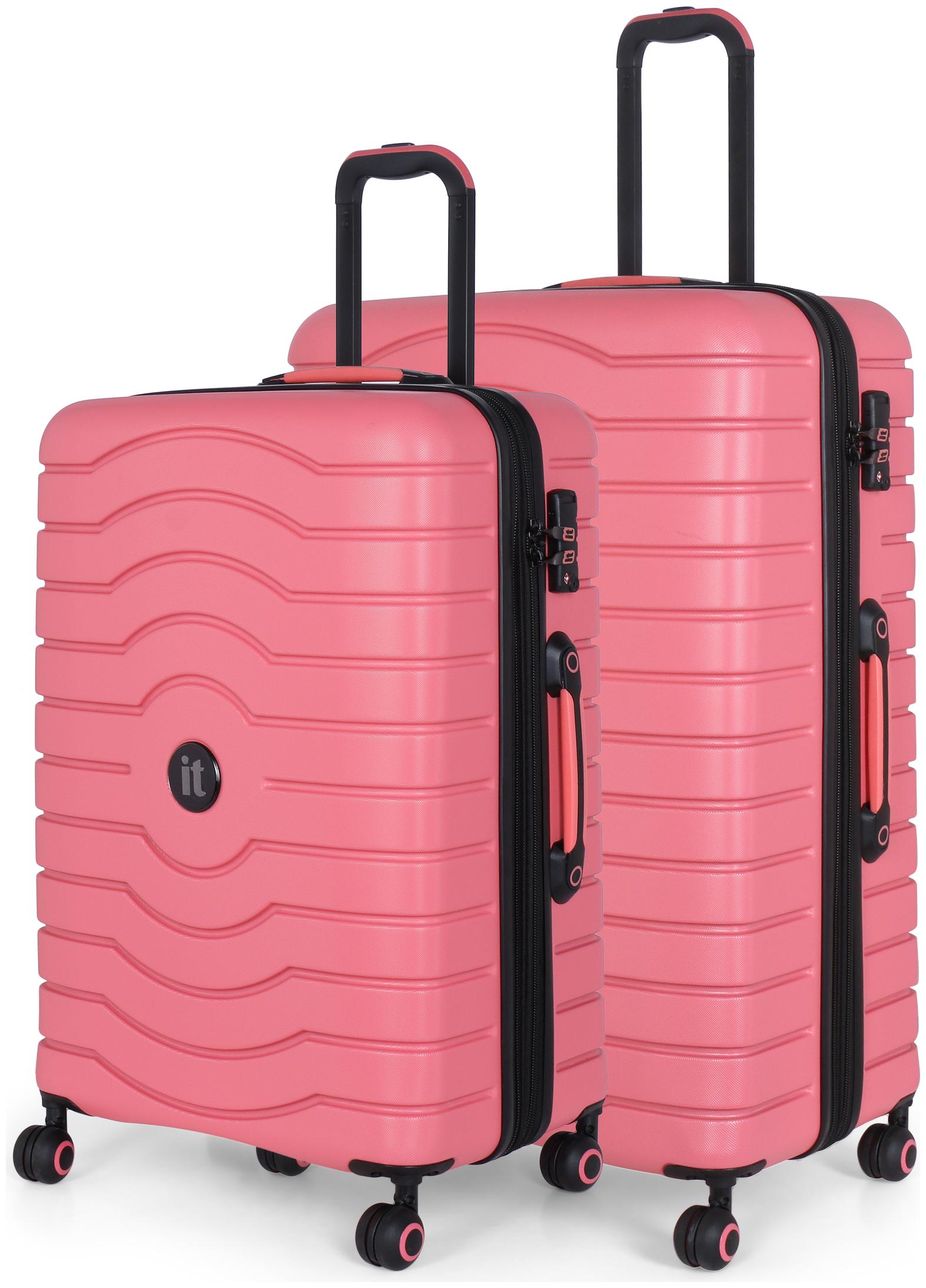 

IT Luggage Intervolve Medium Large Size Hard Luggage Bag ( Pink 8 Wheels )