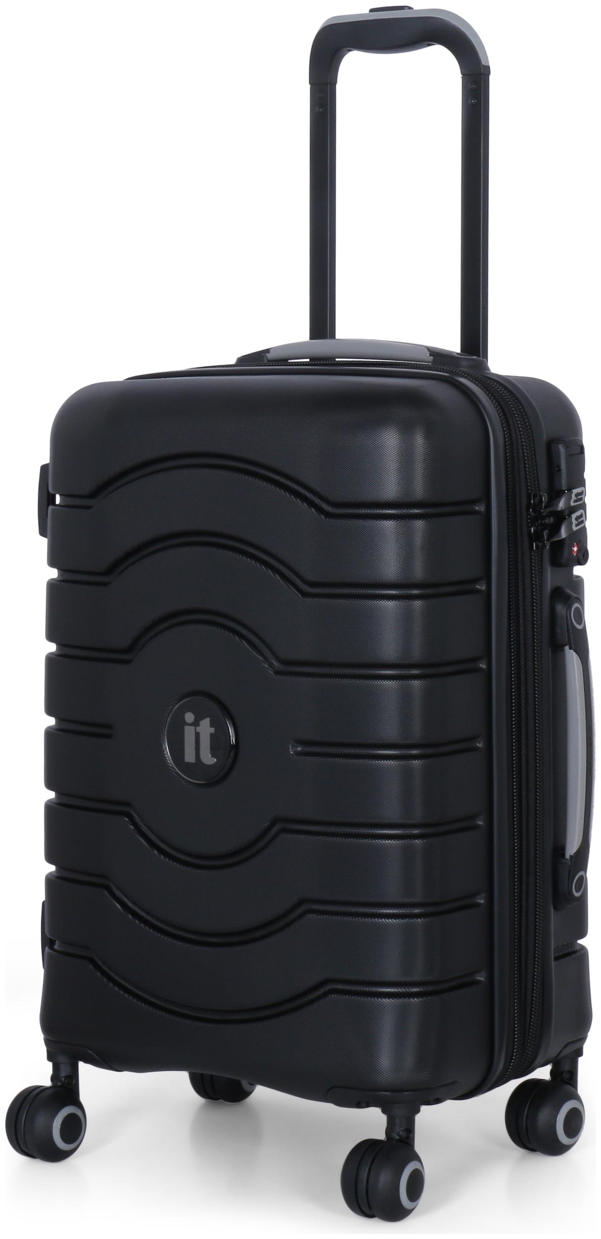 

IT Luggage Intervolve Cabin Size Hard Luggage Bag ( Black 8 Wheels )