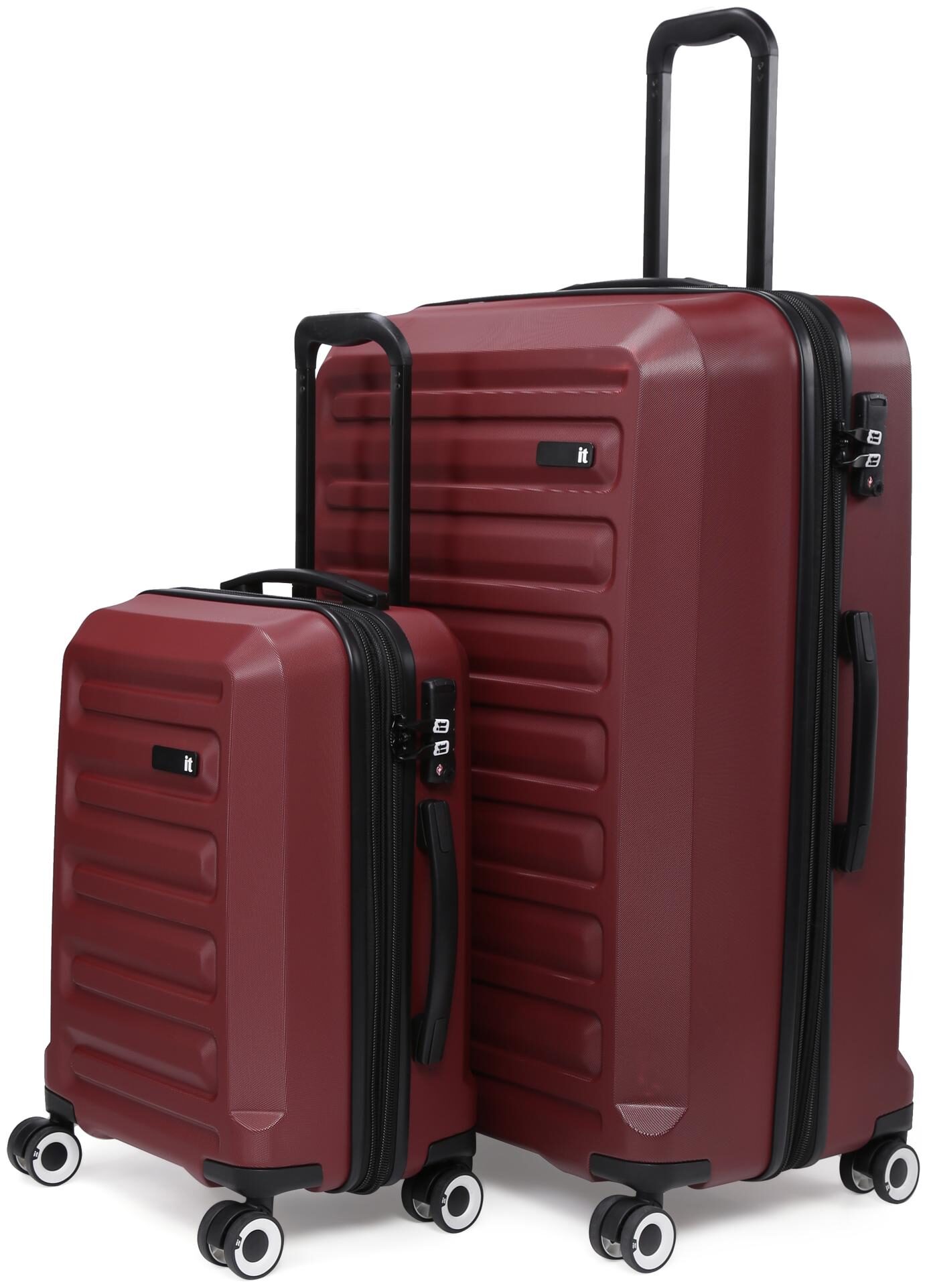 

IT Luggage 16-2601-08-Wine-Red-80-54 Cabin Large Size Luggage Set ( Red 8 Wheels )