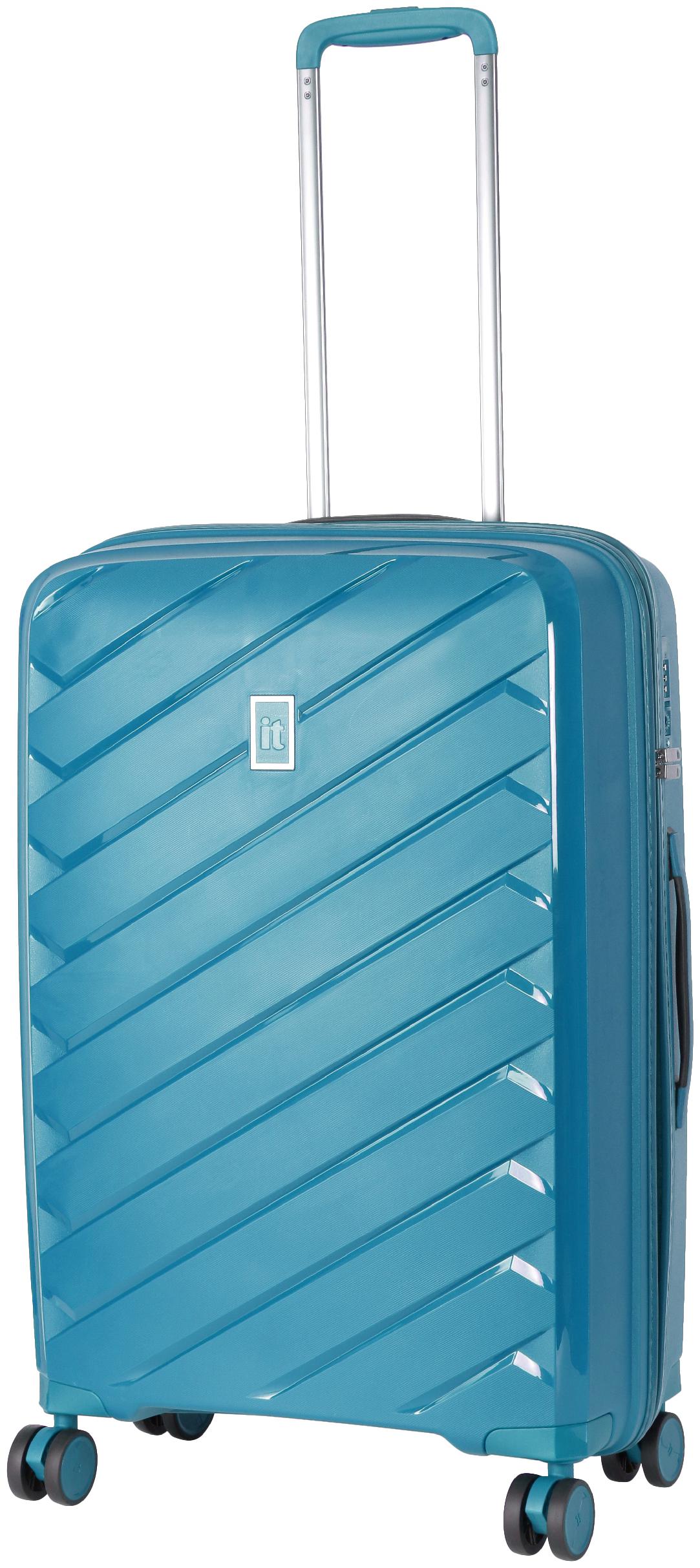 

IT Luggage Medium Size Hard Luggage Bag ( Blue 8 Wheels )