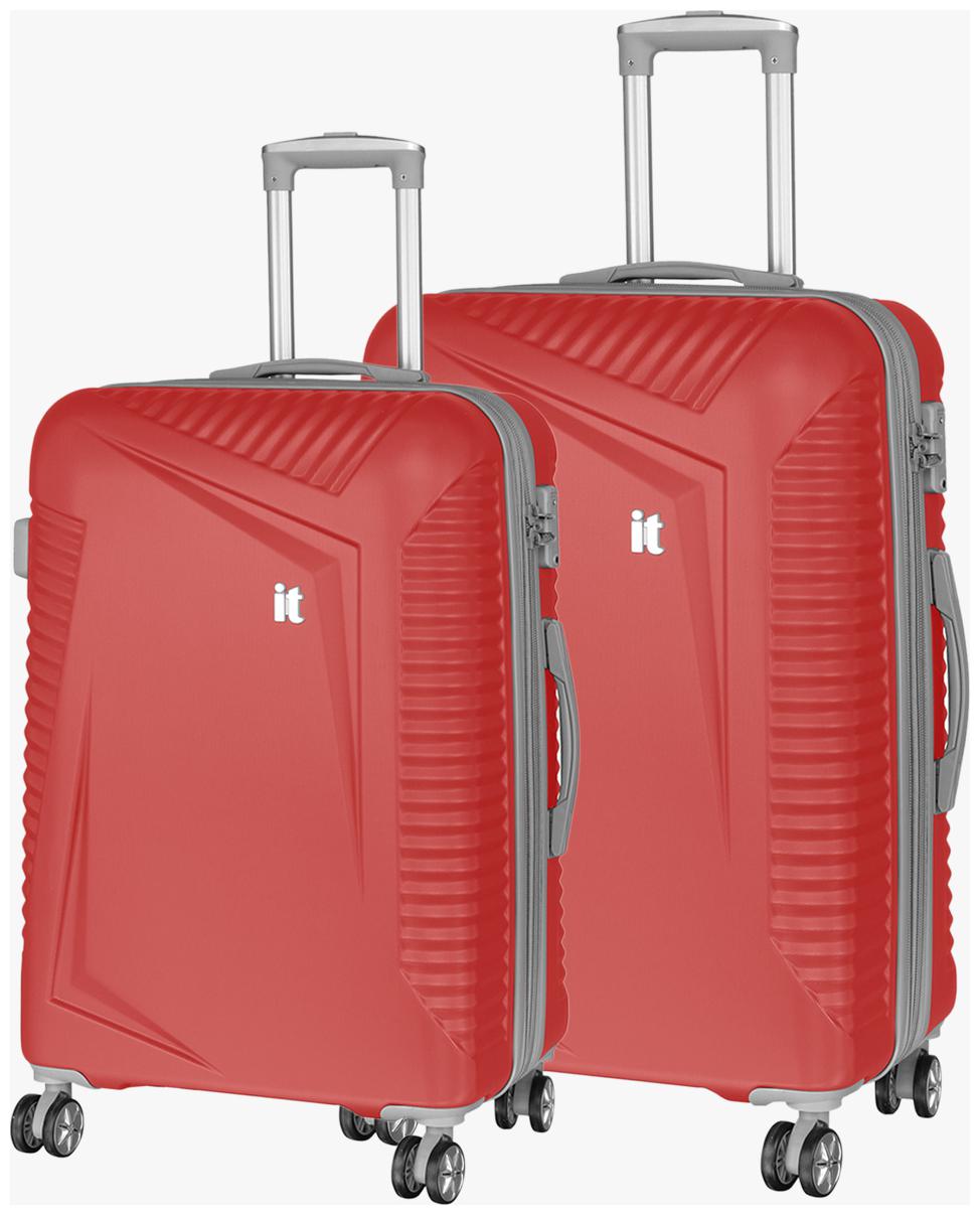 

IT Luggage Medium Size Hard Luggage Bag ( Red 4 Wheels )