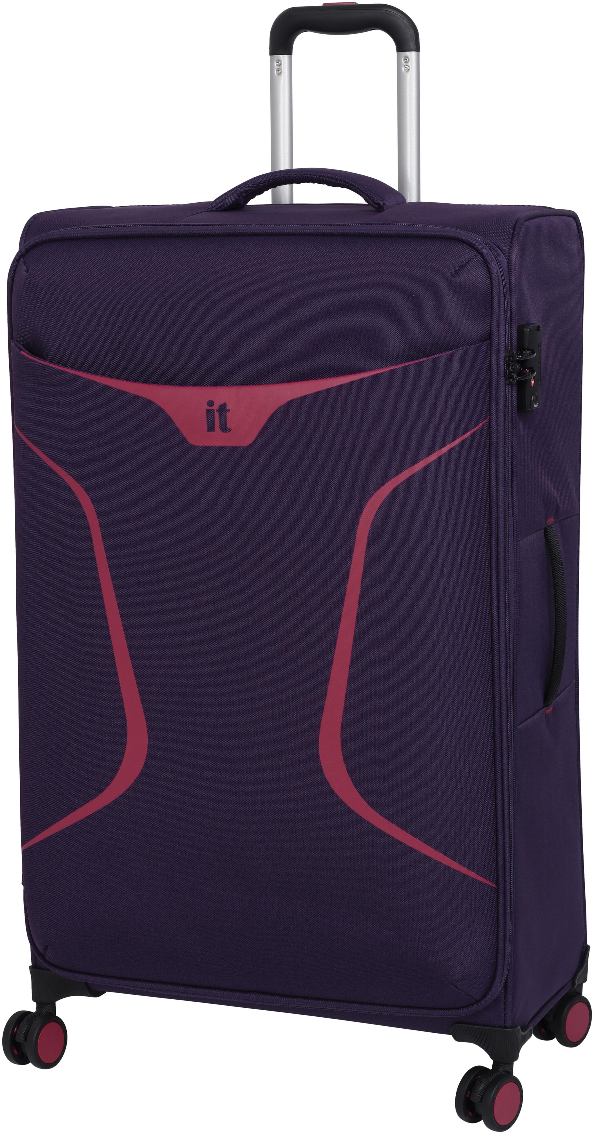 

IT Luggage Medium Size Soft Luggage Bag ( Purple 4 Wheels )