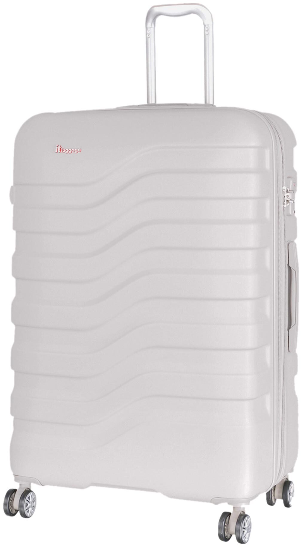 

IT Luggage Cabin Size Hard Luggage Bag ( White 4 Wheels )