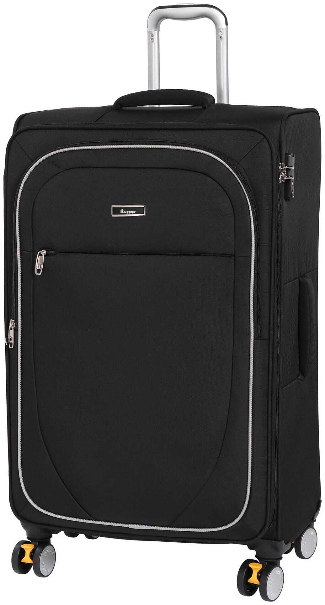 

IT Luggage Large Size Soft Luggage Bag ( Black 4 Wheels )
