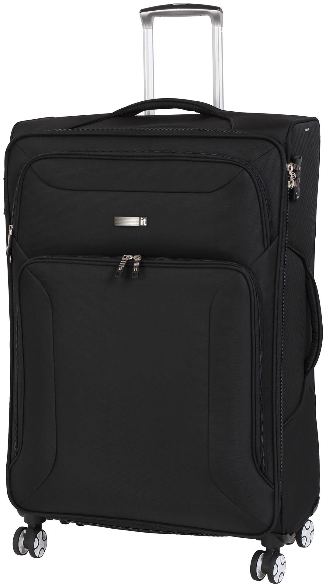 

IT Luggage Large Size Soft Luggage Bag ( Black 4 Wheels )