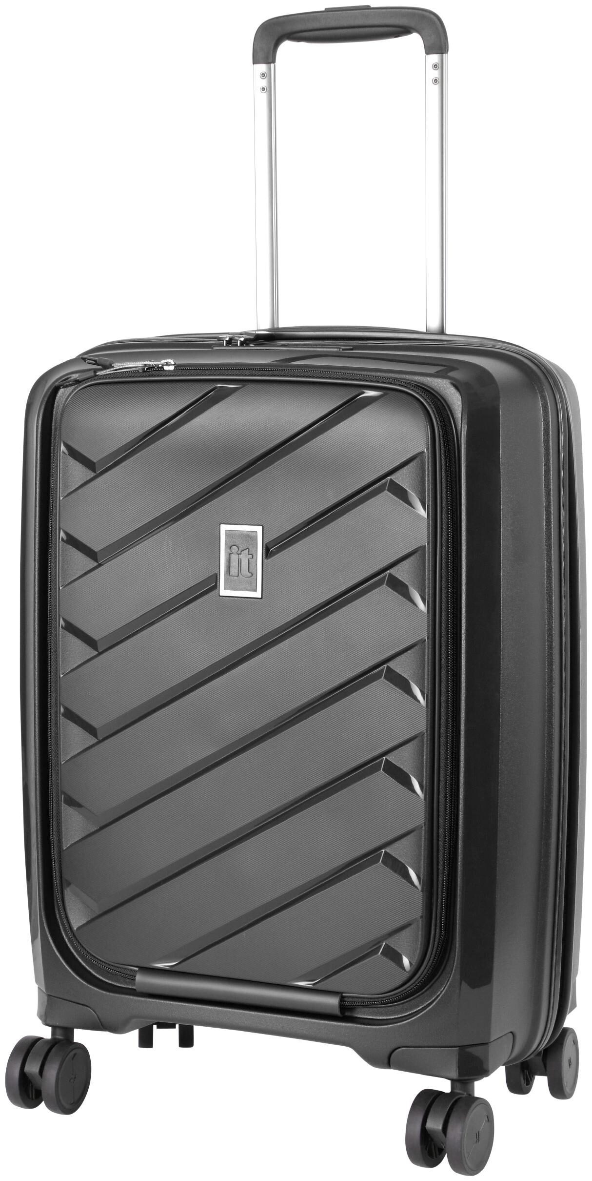

IT Luggage Cabin Size Hard Luggage Bag ( Black 8 Wheels )
