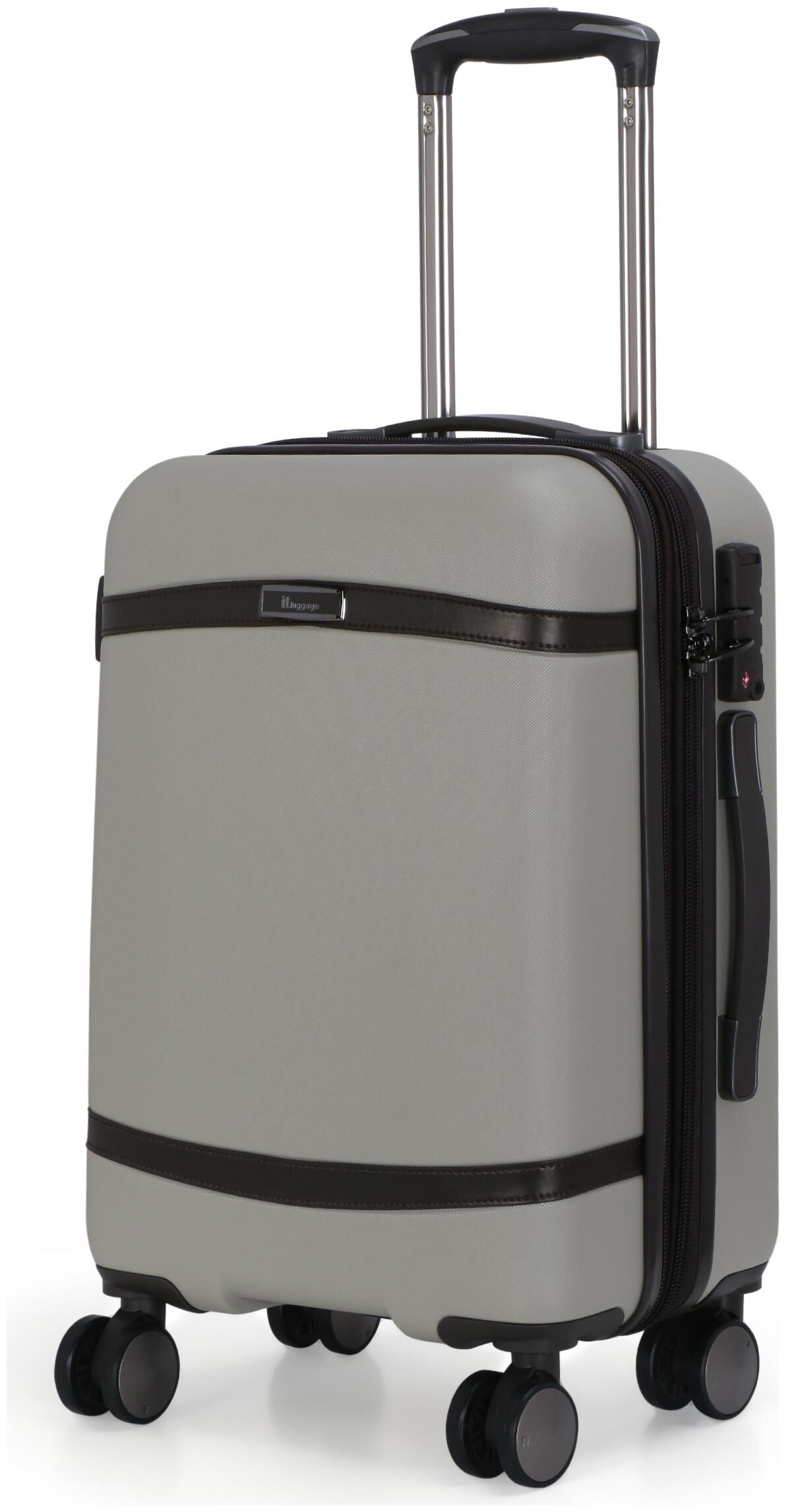 

IT Luggage Cabin Size Hard Luggage Bag ( Brown 8 Wheels )