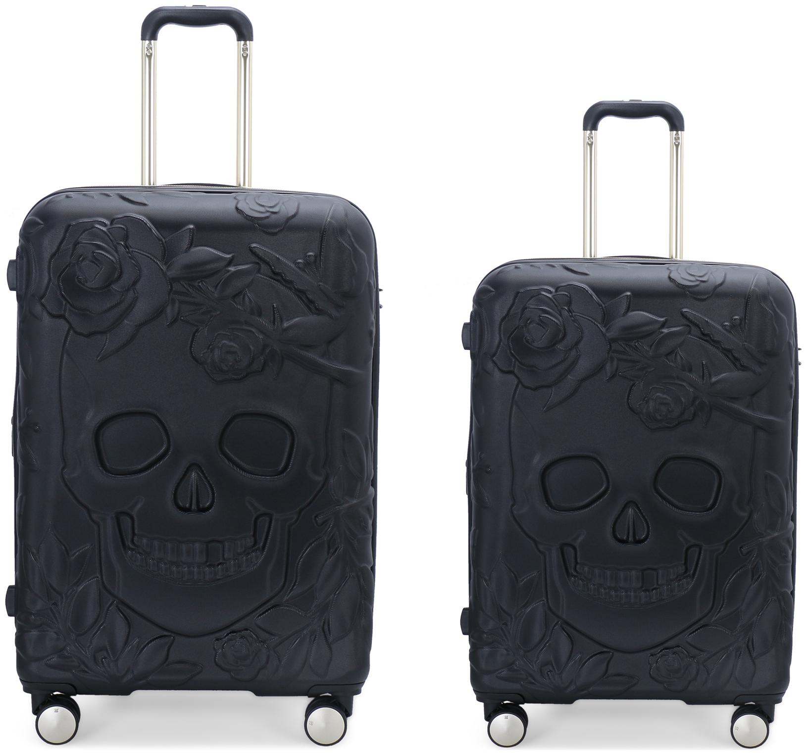

IT Luggage Skulls II Medium Large Size Hard Luggage Bag ( Black 8 Wheels )