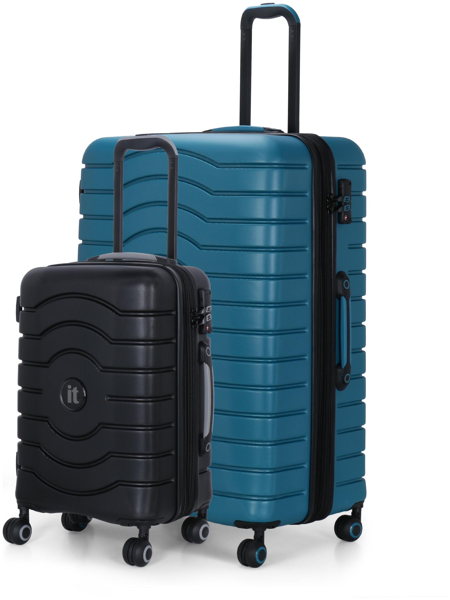 

IT Luggage Cabin Large Size Hard Luggage Bag ( Black Blue 4 Wheels )