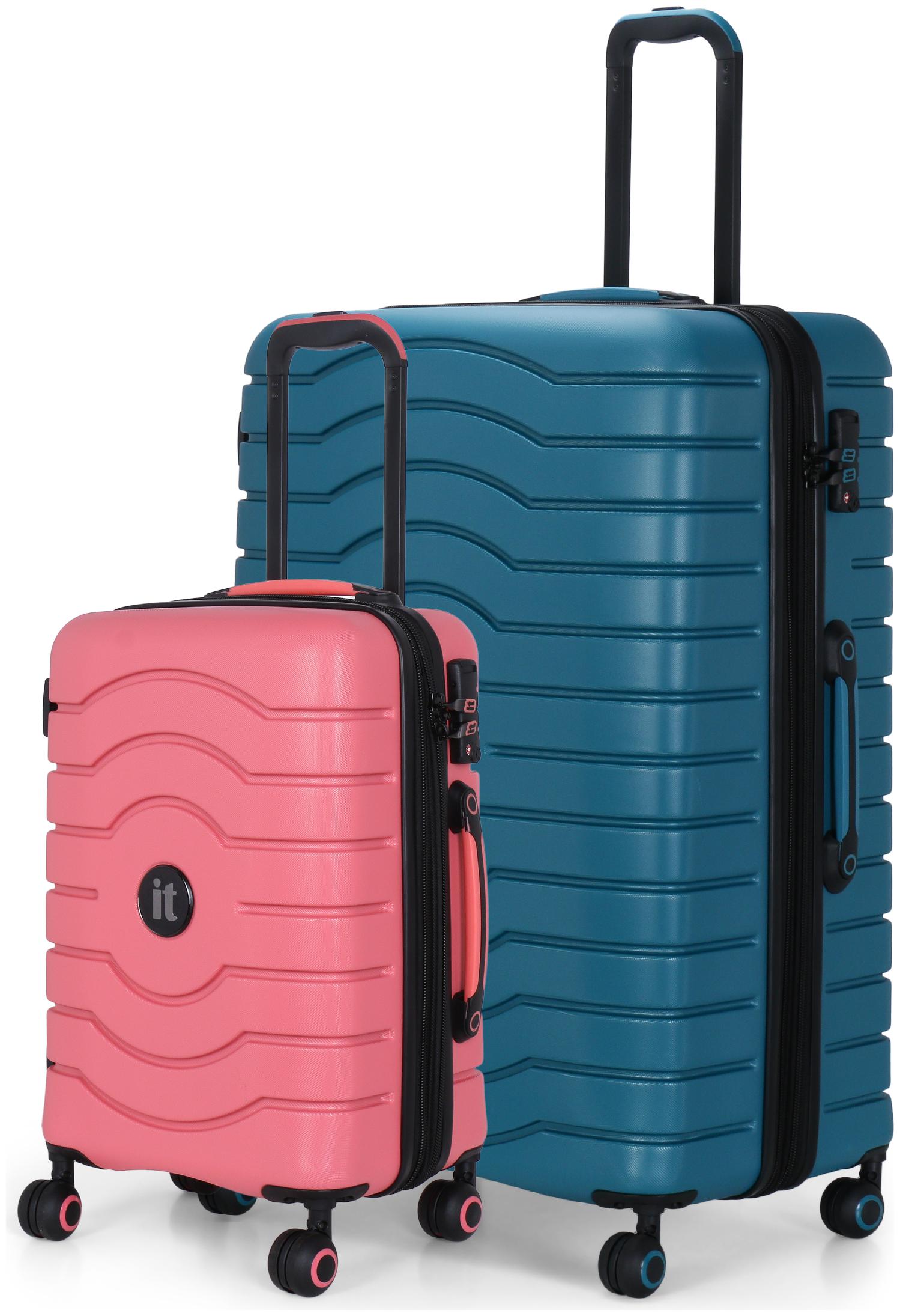 

IT Luggage Cabin Large Size Hard Luggage Bag ( Blue Pink 4 Wheels )