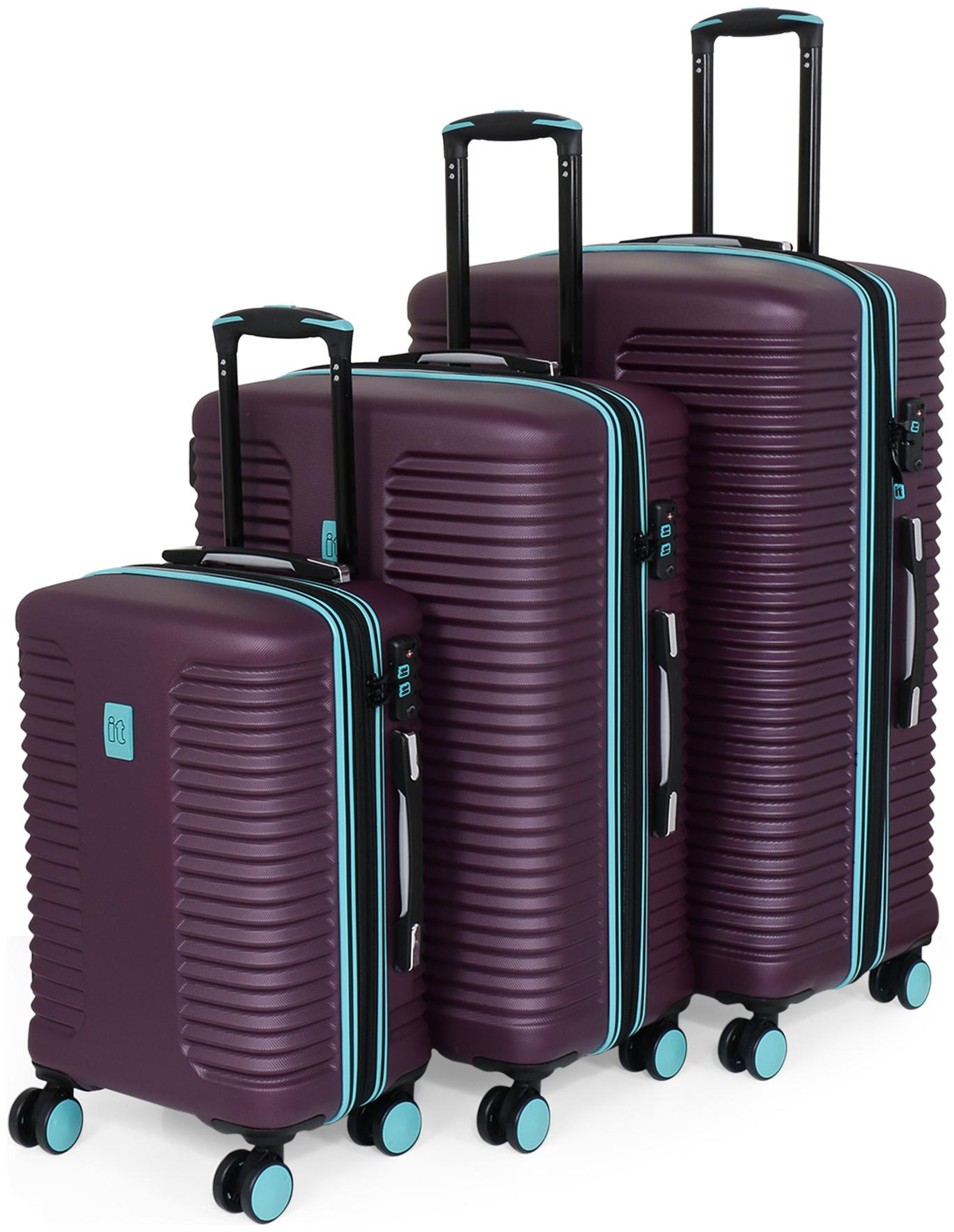 

IT Luggage Cabin Medium Size Luggage Set ( Purple 8 Wheels )