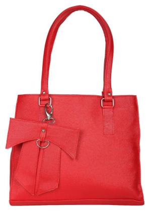 

JARS Collections Red Faux Leather Handheld Bag