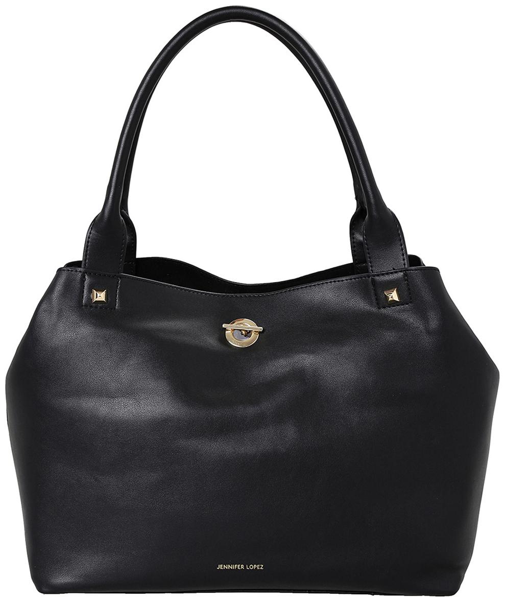 

Jennifer Lopez Black Faux Leather Handheld Bag