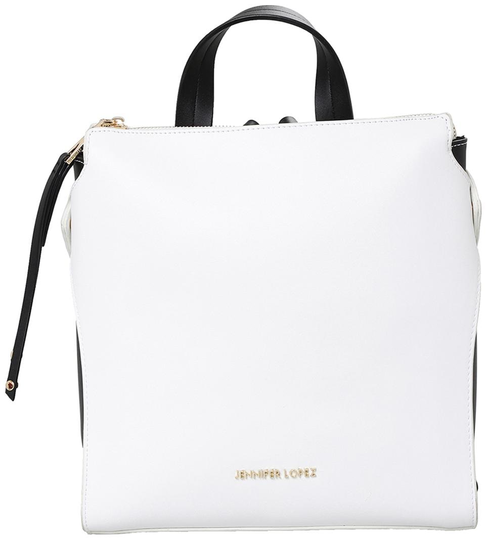

Jennifer Lopez White Faux Leather Handheld Bag