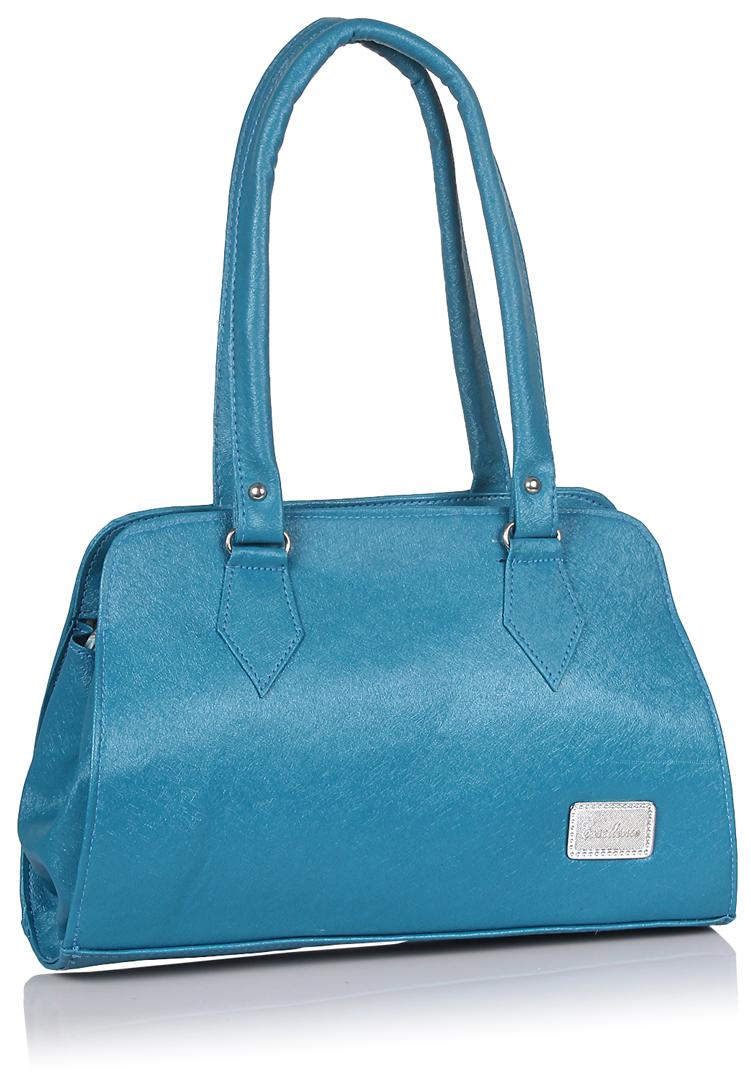 

Jewel Fuel Blue Faux Leather Handheld Bag