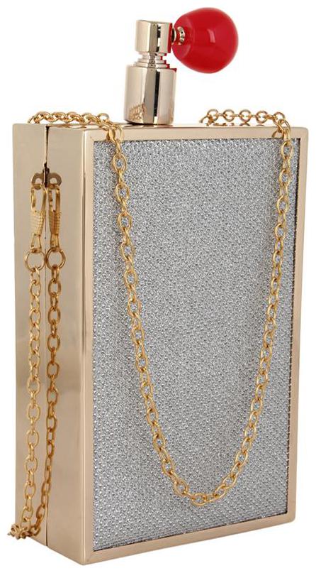 

Jewel Fuel Women Silver Wool Clutch