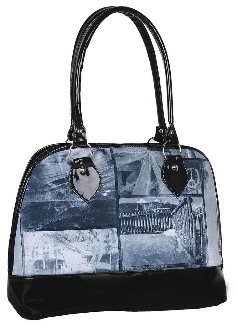 

Jewel Fuel Blue Faux Leather Handheld Bag