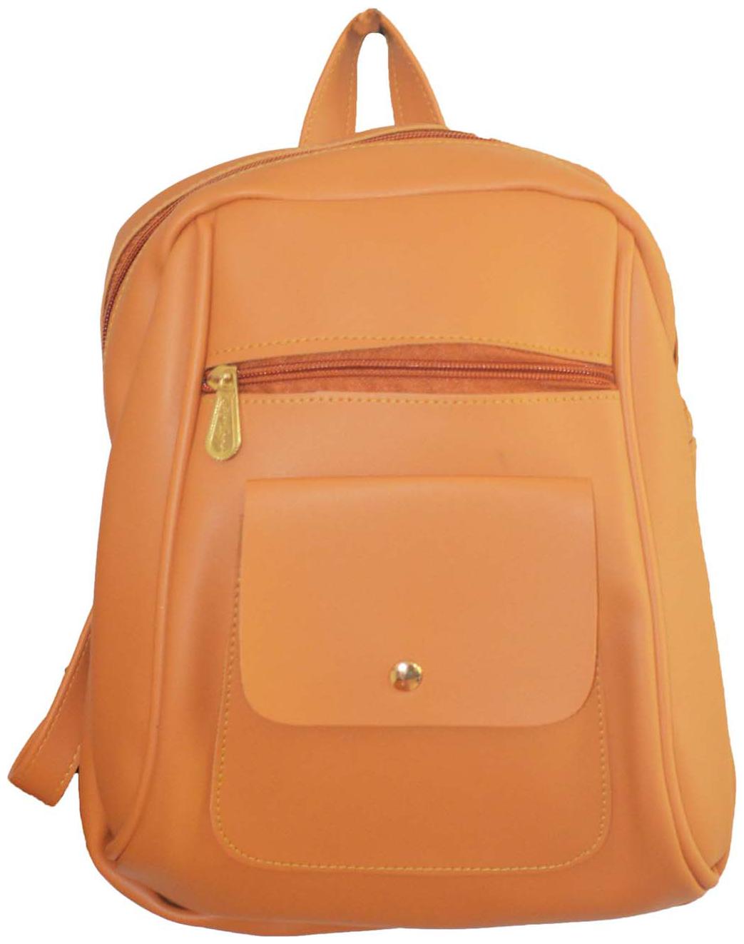 

JGSHOPPE Tan PU Backpack