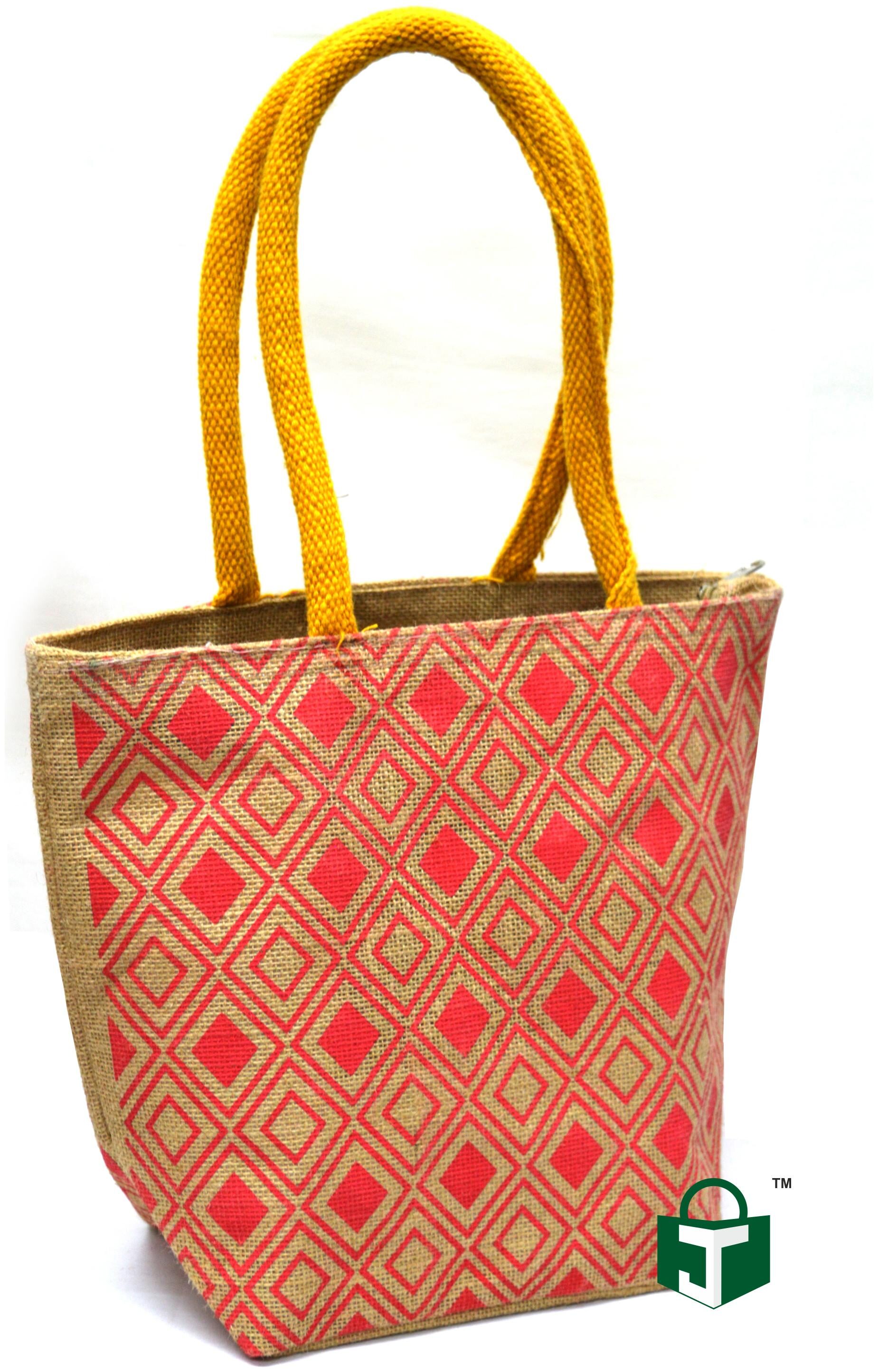 

Jineshwar Eco Friendly Designer Shoulder Bag - Red Check Printed