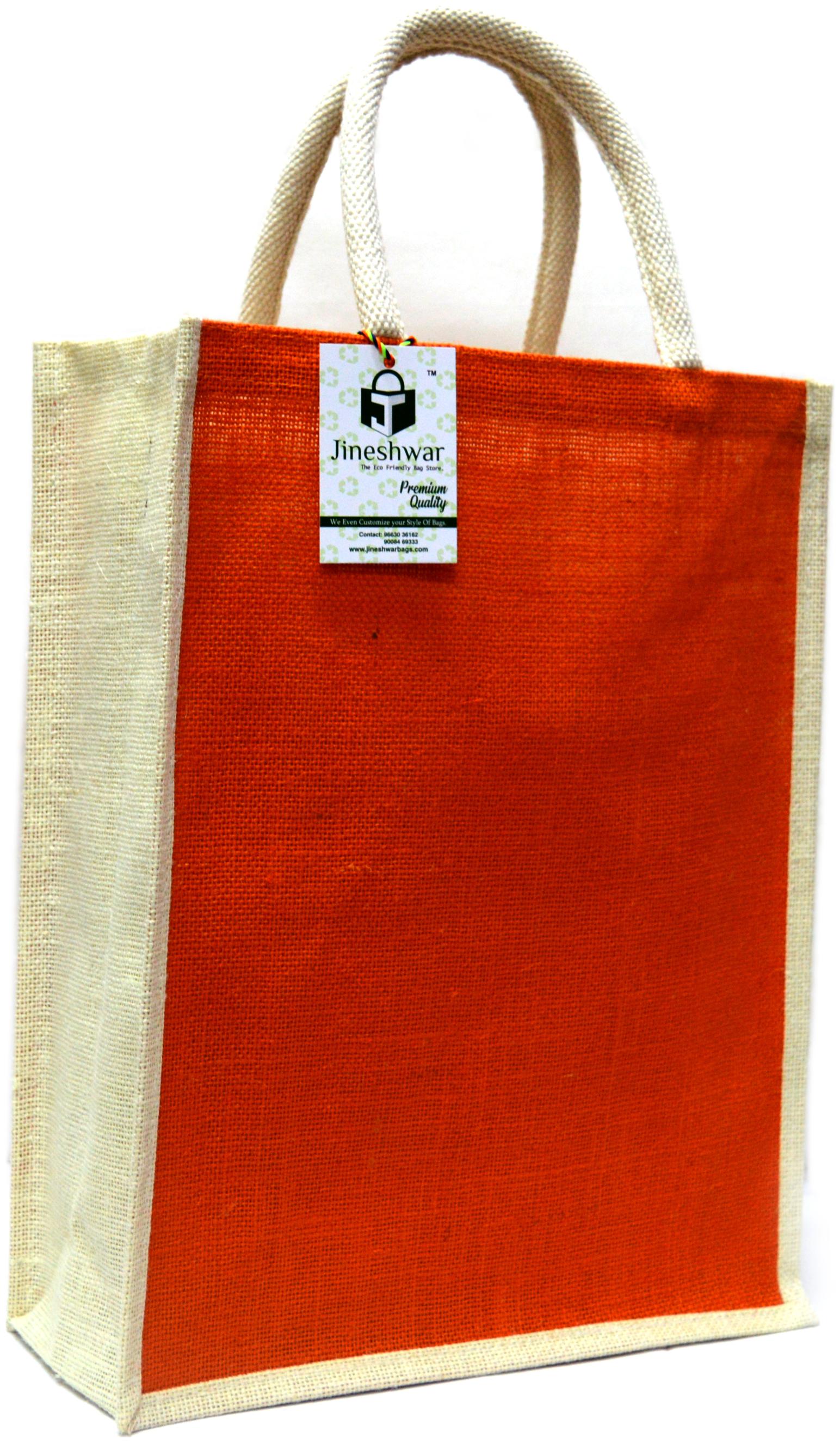 

Jineshwar Eco Friendly Jute Designer Shopping Bag (Red)