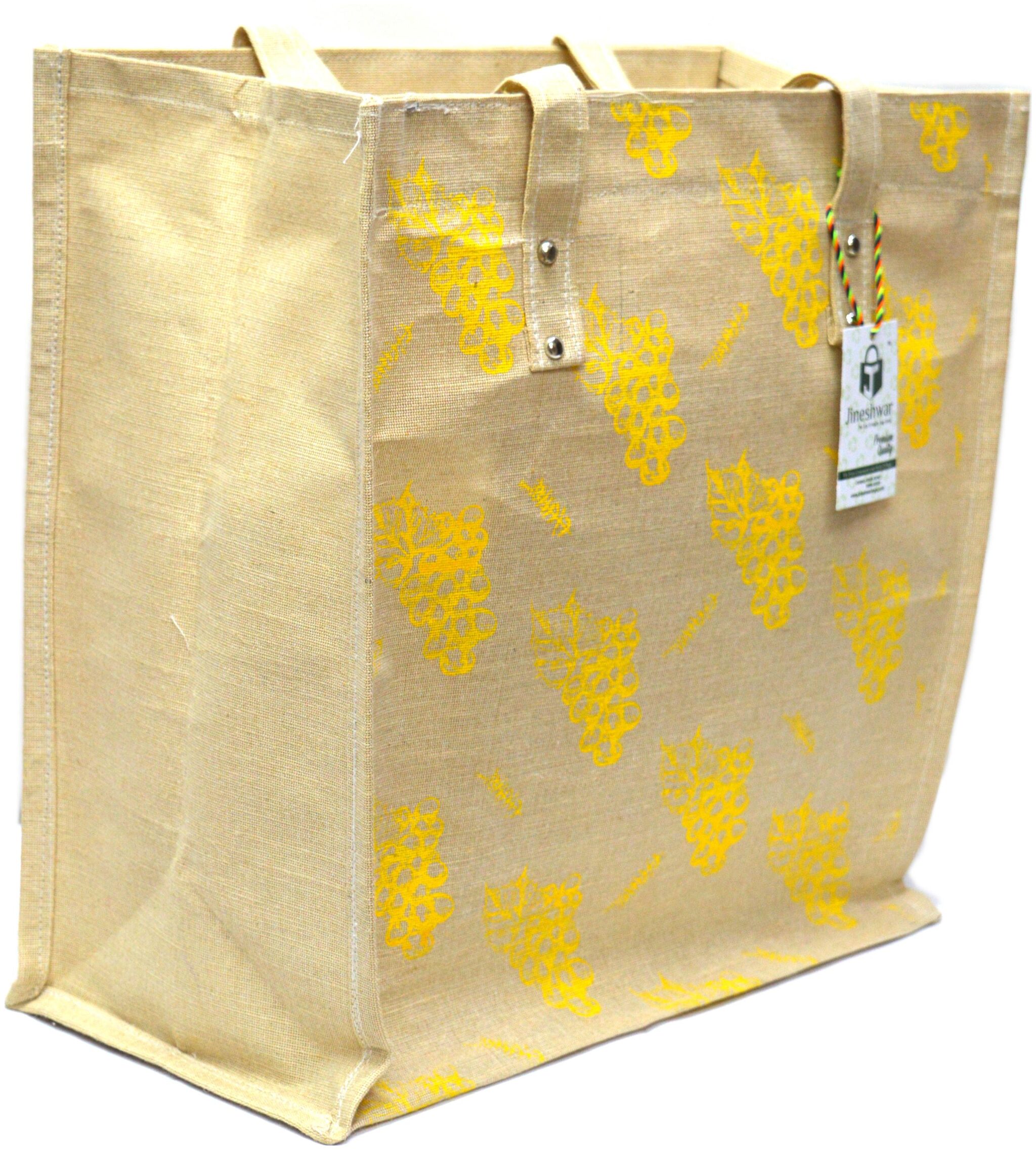 

Jineshwar Eco Friendly Designer Multipurpose Shopping Jute Bag (Yellow)