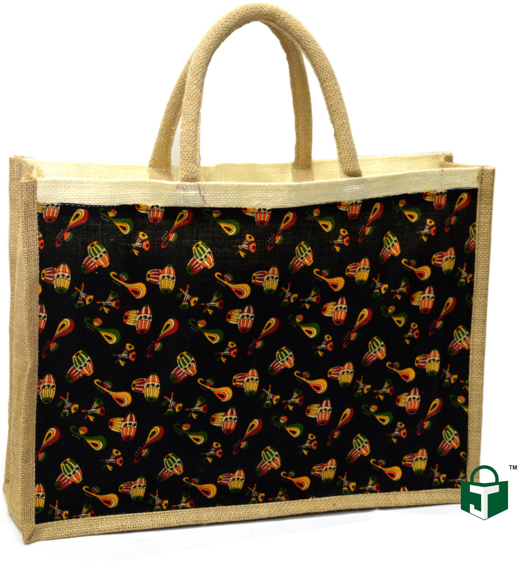 

Jineshwar Eco Friendly Designer Jute Hand Bag - Multicolored