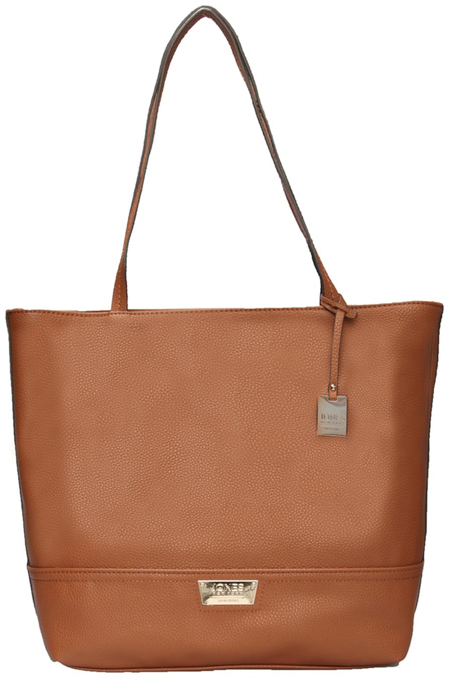 

Jones New York Women Solid Faux Leather - Tote Bag Brown