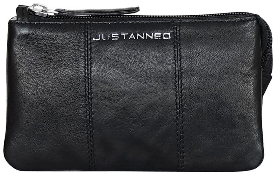 

Justanned Women Black Leather Wallet