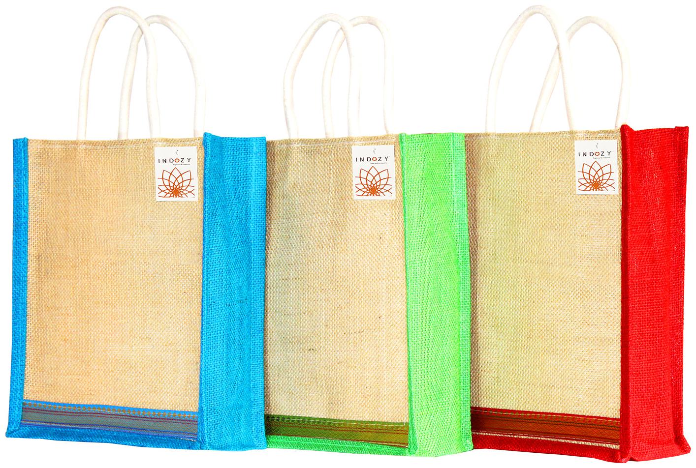 

INDOZY Unisex Solid Jute - Tote Bag Multi