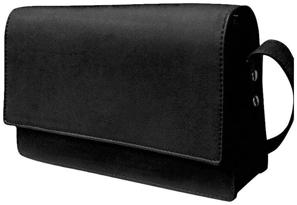 

Kan Stylish Black Genuine Leather Casual Messenger Bag For Men And Women