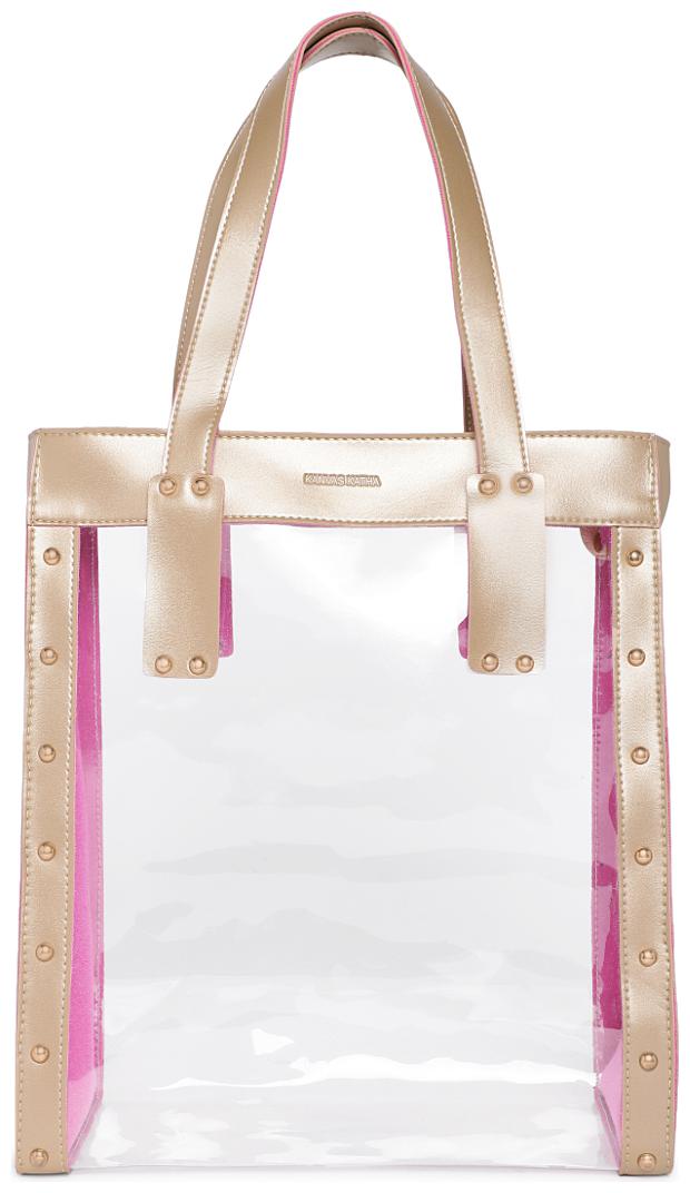 

Kanvas Katha Gold PU Handheld Bag