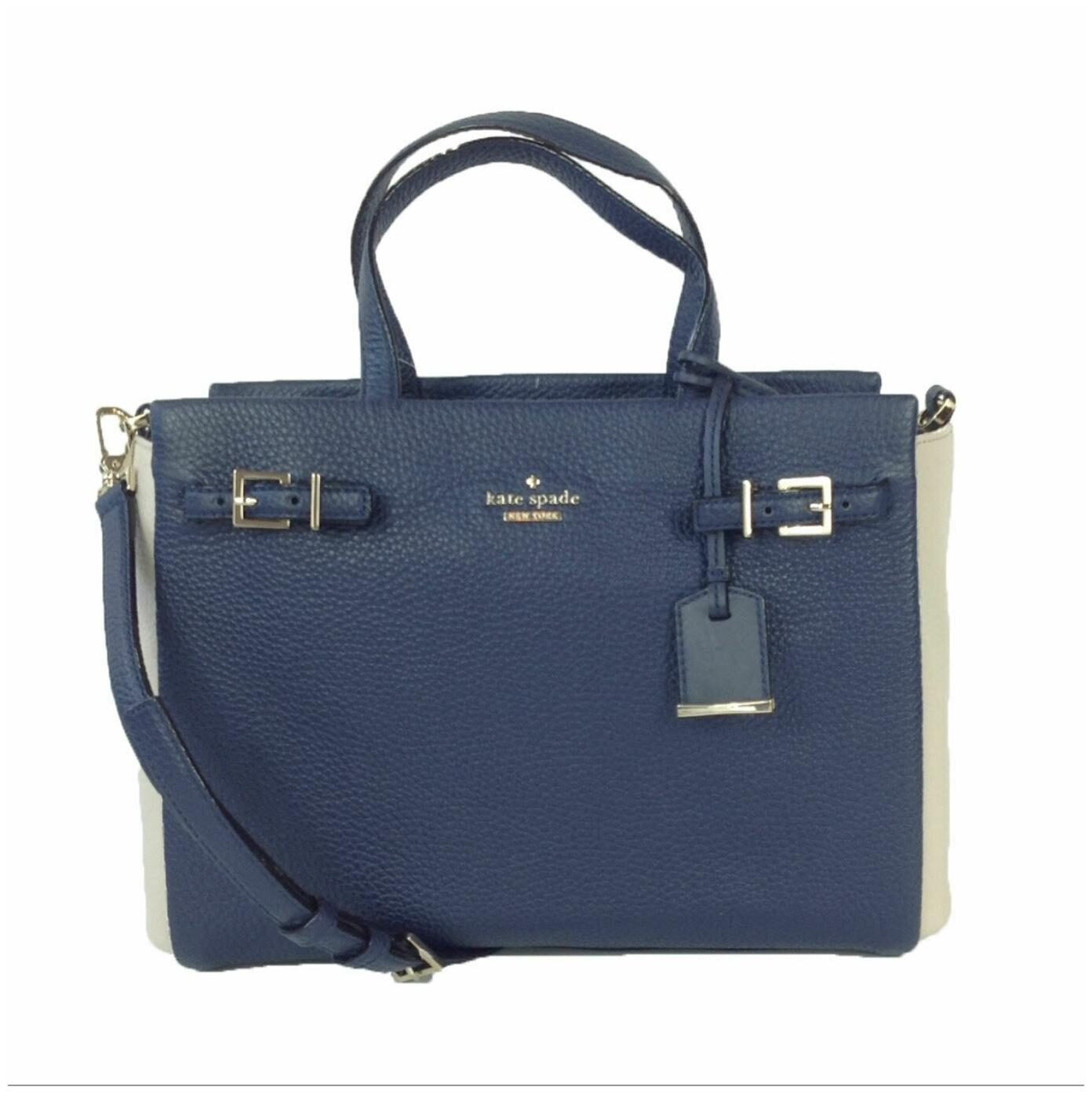 

Kate Spade Holden Street Lanie Two-Tone Leather Satchel in Galaxy Sandstone NWT